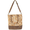 Millie Floral Print Recycled Military Canvas and Leather Tote