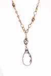 Cali 24" Bronze Chain and Crystal Bead Necklace