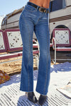 The Fay Flare Jean With Curved Front Seam