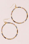 Kennedi Beaded Hoop Earrings in Gold