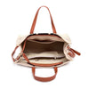 Canvas Stripe Tote in Black Stripe