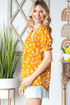 Grabbed Your Attention Floral Blouse in Amber Yellow