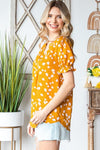 Grabbed Your Attention Floral Blouse in Amber Yellow