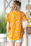 Grabbed Your Attention Floral Blouse in Amber Yellow