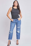 Nicole Mid-Rise Boyfriend Fit Jean w/Roll Cuff Ankle in Medium Wash by Royalty Jeans