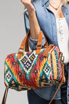 Rio Handwoven Western Pattern Boston Bag