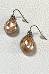 Logan Teak-Colored Teardrop Crystal Earring in Bronze