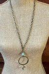 Amira 29" Bronze Chain Charm Necklace
