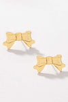 Bow Tie Stud Earring in Gold