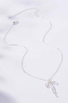 15" Bow Pendant Necklace in Silver