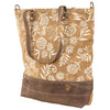 Millie Floral Print Recycled Military Canvas and Leather Tote