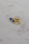 Round Birthstone Huggie Earrings in Gold