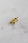 Round Birthstone Huggie Earrings in Gold