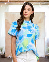 Boundless Charm Graphic Floral Blouse in Mint