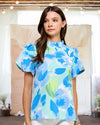 Boundless Charm Graphic Floral Blouse in Mint