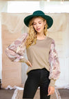 Giving You My Best Top in Taupe/Lavender