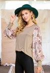 Giving You My Best Top in Taupe/Lavender