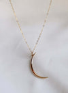 Crescent Moon Necklace in Gold