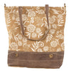 Millie Floral Print Recycled Military Canvas and Leather Tote