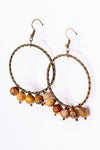 Rosetta Natural Stone Hoop Earring