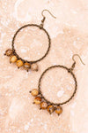 Rosetta Natural Stone Hoop Earring