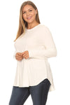 The Jamie Top in Ivory - Curvy - Top - MIA Boutique LLC