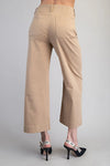 Ella Straight Leg Cropped Pants in Taupe