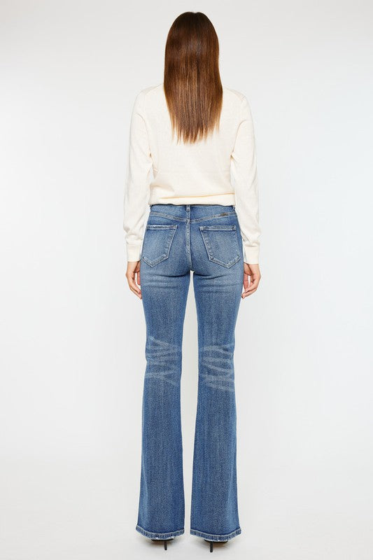 Carlie High Rise Flare Jeans by Kan Can