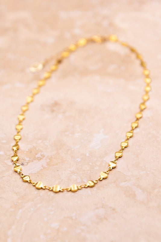 Aurora 20" Gold Puff Bead Chain Necklace