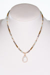 Katrina Multi Crystal Bead and Marble Charm Necklace