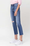 Chelsea Mid-Rise Straight Crop Jeans