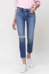 Chelsea Mid-Rise Straight Crop Jeans