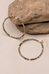 Kennedi Beaded Hoop Earrings in Gold