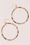 Kennedi Beaded Hoop Earrings in Gold