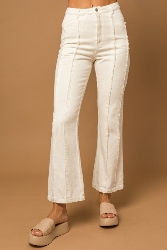 The Fay Flare Jean With Curved Front Seam
