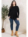 The Jamie Top in Black - Curvy