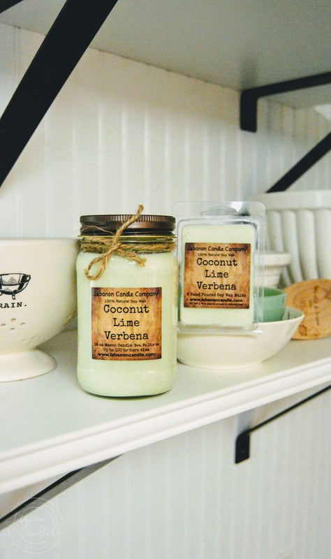 Coconut Lime Verbena 16 oz. Mason Jar Soy Candle