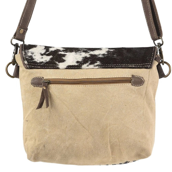 Dylan Natural Hide and Canvas Crossbody