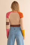 Amelia Long Sleeve Color Block Stripe Knit Top