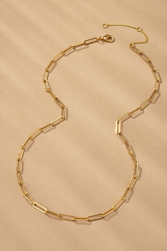 Julianna 18K Gold Dipped Paper Clip Necklace