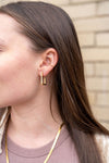 Goldie Luxe Gold Square Hoop Earrings