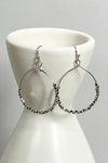 Emory Silver Beaded Hoop Earring