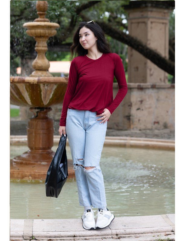 The Jamie Top in Burgundy