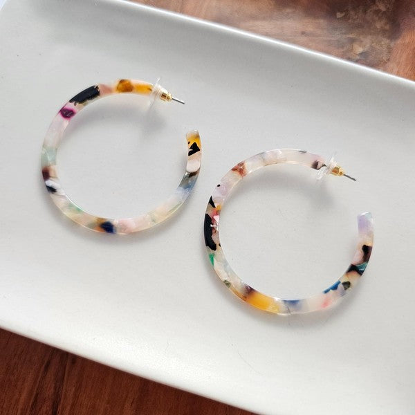 Camryn 2" Hoop Earrings in Multicolor