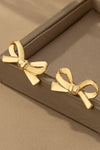 Bow Stud Earrings in Gold