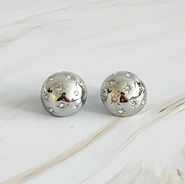 Starlight Dome Stud Earrings