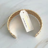 Becki B Gold Plated Cabled Cuff Bracelet