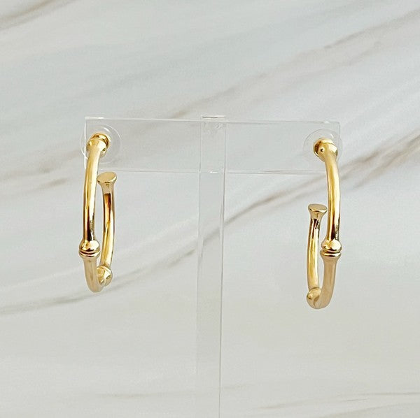 Simply Elegant Hoop Earrings in Silver or Gold
