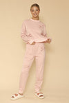 Bows Will Be Bows 3D Bow Cropped Sweatshirt in Pink