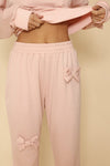 Bows Will Be Bows 3D Bow Jogger Sweatpants in Pink